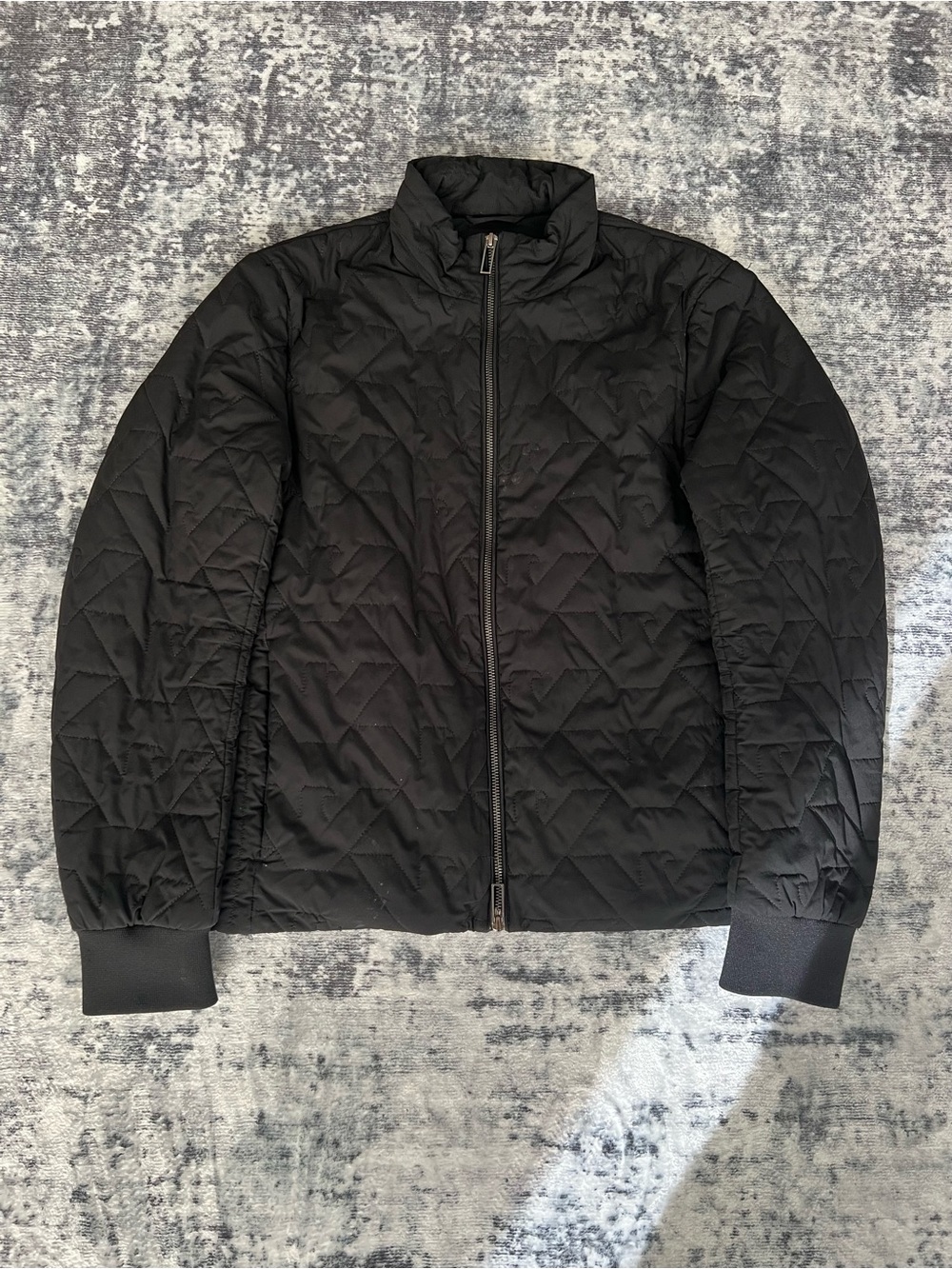 Emporio Armani Jacket Navy Eagle Logo Quilted Jacket IT 48 / US M Full Zip